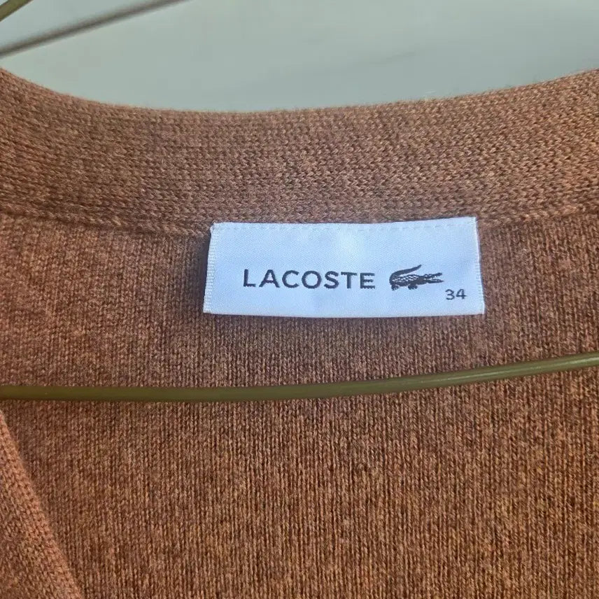 [BUNJANG] Lacoste Brown Cardigan Size 34 / 라코스테 가디건 브라운 34