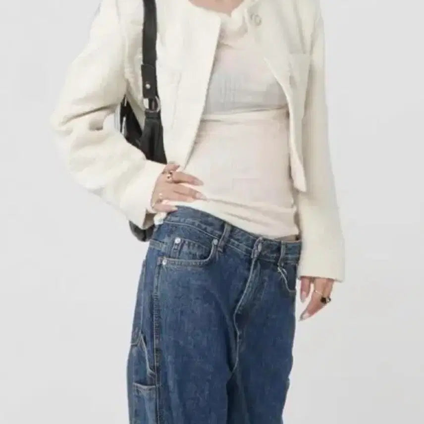 [BUNJANG] Kims Tweed Jacket (Ivory) / 킴즈 트위드 자켓 (아이보리)