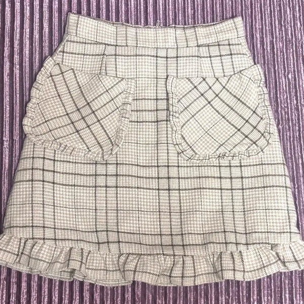[BUNJANG] Honey Cinnamon Check Frill Skirt / 허니시나몬 Honey Cinnamon 체크 프릴 스커트 양지뢰 스나계 히메갸루 리즈리사
