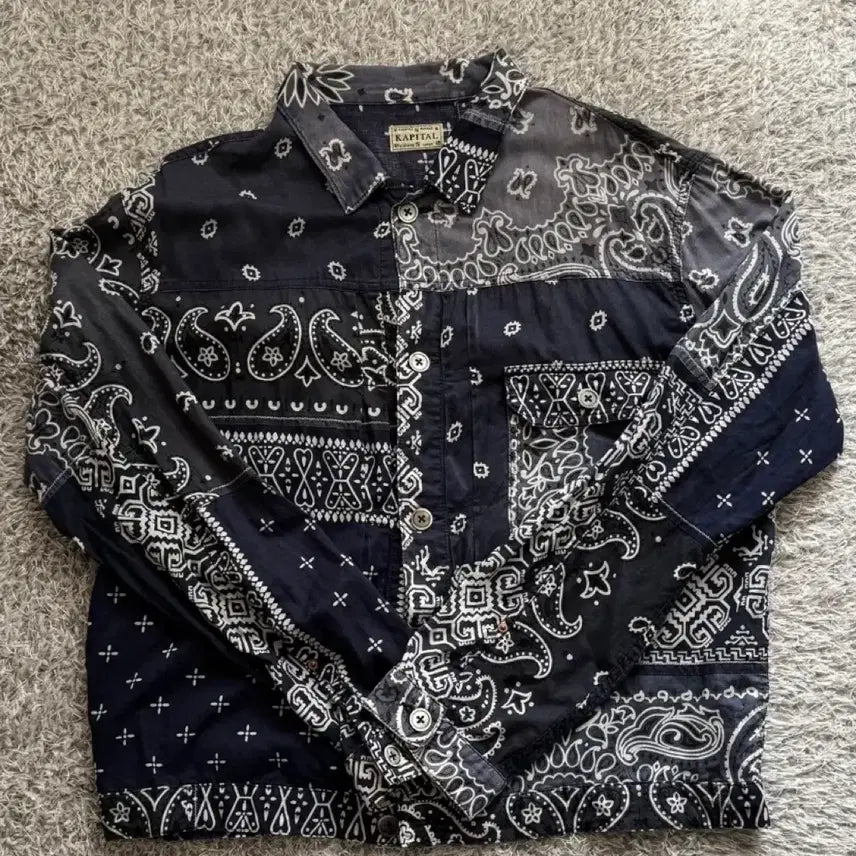 [BUNJANG] Kapital Bandana Shirt / 캐피탈 반다나 셔츠