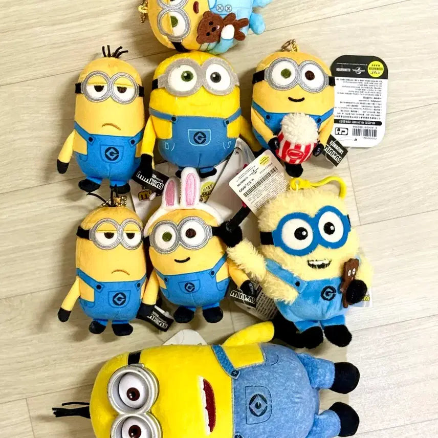 [BUNJANG] Minions Small Plush Keychain Doll Set / Minions미니언즈 소형인형뽑기 열쇠 가방고리 키링 인형 세트