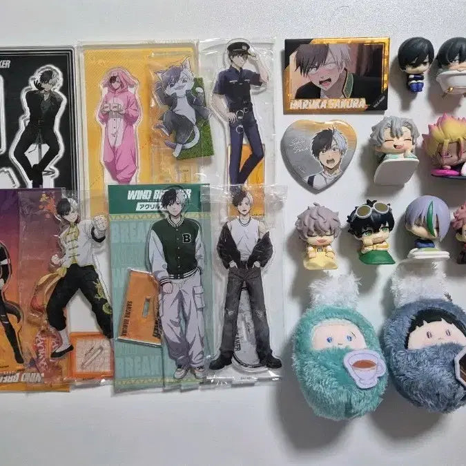 [BUNJANG] Wind Breaker Sakura Haruka & Death Note L Acrylic Stand & Gacha Bundle Set / 윈브레 사쿠라 하루카 굿즈&데스노트 엘 아크릴 스탠드&가챠 일괄