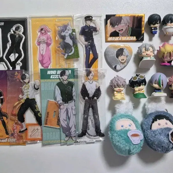 [BUNJANG] Wind Breaker Sakura Haruka & Death Note L Acrylic Stand & Gacha Bundle Set / 윈브레 사쿠라 하루카 굿즈&데스노트 엘 아크릴 스탠드&가챠 일괄