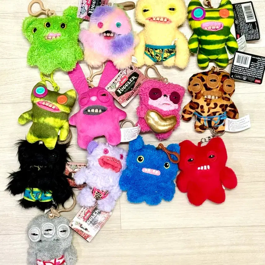 [BUNJANG] Fuggler Ugly Dinosaur Keychain Doll Bundle Set / fuggller퍼글러 못난이생긴이빨 인형뽑기열쇠가방고리키링인형keyring(일괄