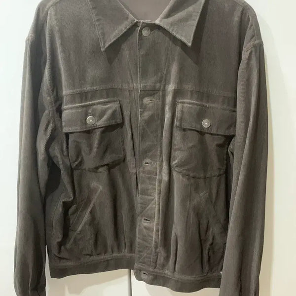 [BUNJANG] Politeu Corduroy Camo Brown Trucker Jacket / [2]폴리테루 코듀로이 카모 브라운 트러커