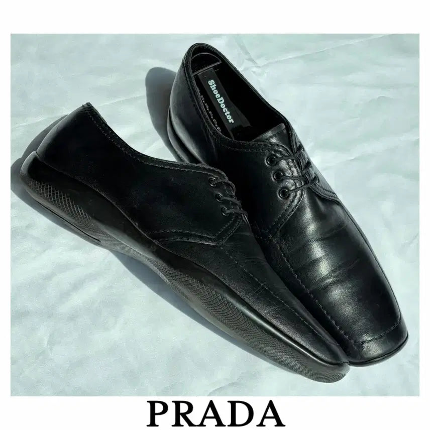 [BUNJANG] Prada Sport Classic Square-toe Buckle Loafers Derby / 프라다 스포츠 클래식 스퀘어토  버클 로퍼 더비 아메리카컵 아카이브