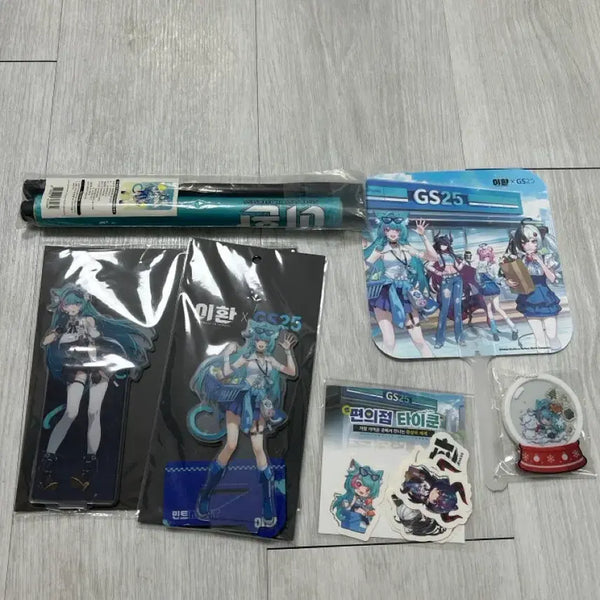 [BUNJANG] Lee Hwan GS25 Mint Acrylic & Tapestry Set / 이환 GS25민트 아크릴, 태피스트리 세트
