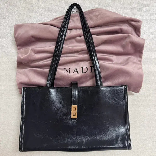 [BUNJANG] MJADE Matilda Shoulder Bag L Stitch Black / 엠제이드 마틸다 숄터백 쇼퍼백 L 스티치블랙