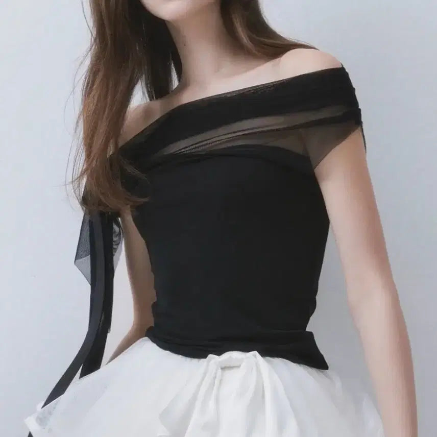 [BUNJANG] Thetis Blush 3-Way Off-Shoulder Top Black / [새상품]더티스 블러쉬 쓰리웨이 오프숄더 탑 블랙