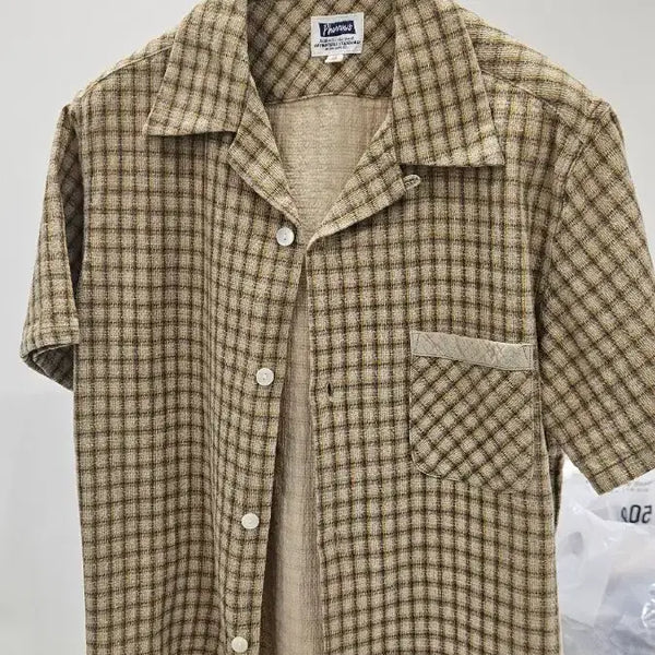 [BUNJANG] Fellows Check Short-Sleeve Shirt / 페로우즈 체크 반팔셔츠 새상품