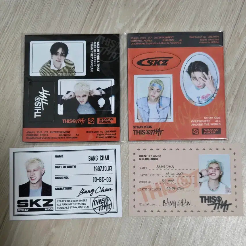 [BUNJANG] Stray Kids THIS & THAT Magnet & ID Card Set / 스트레이키즈 스키즈 디스앤댓 마그넷, 아이디카드