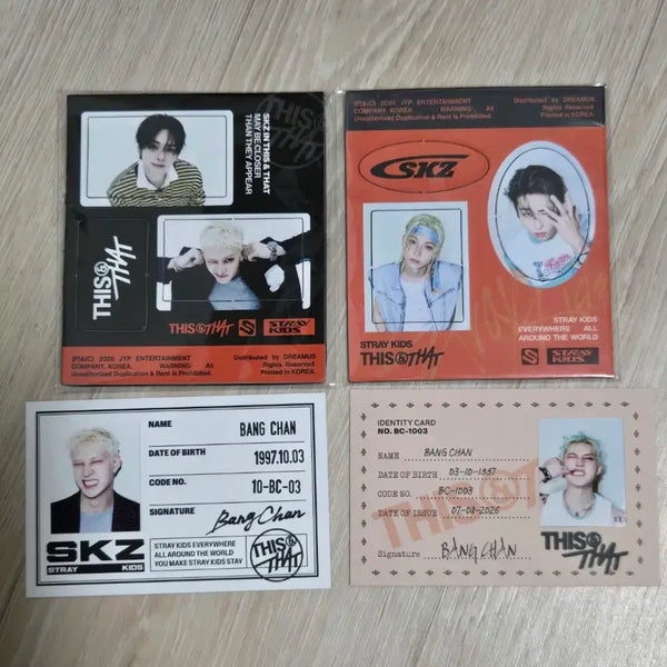[BUNJANG] Stray Kids THIS & THAT Magnet & ID Card Set / 스트레이키즈 스키즈 디스앤댓 마그넷, 아이디카드