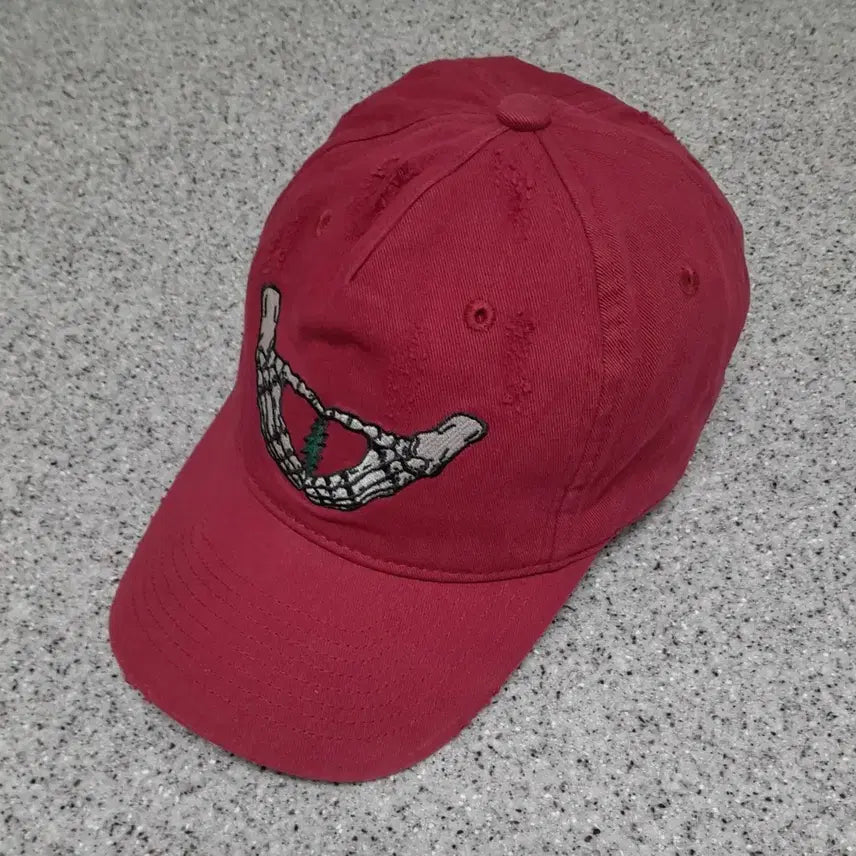[BUNJANG] Thisisneverthat x Grateful Dead Bone Washed Ball Cap (Wine) / 디스이즈네버댓 x 그레이트풀데드 본 데미지워싱 볼캡 (와인)
