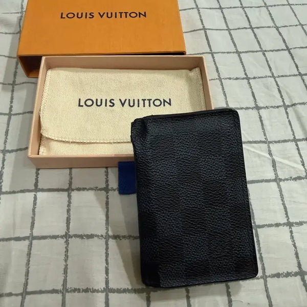 [BUNJANG] Louis Vuitton Damier Cobalt Organizer Card Holder / 루이비통 다미에 오거나이저 코발트 카드 지갑