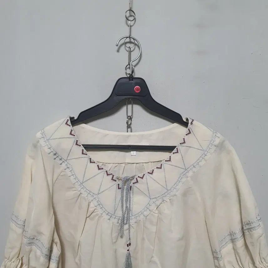 [BUNJANG] Ozzo Second Women's Short Sleeve Blouse / 1404) 오즈세컨 여성 반팔 블라우스 0