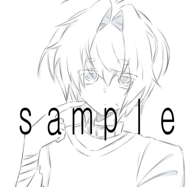 [BUNJANG] Scribble Art Commission (Shading Only) / 낙서체 커미션