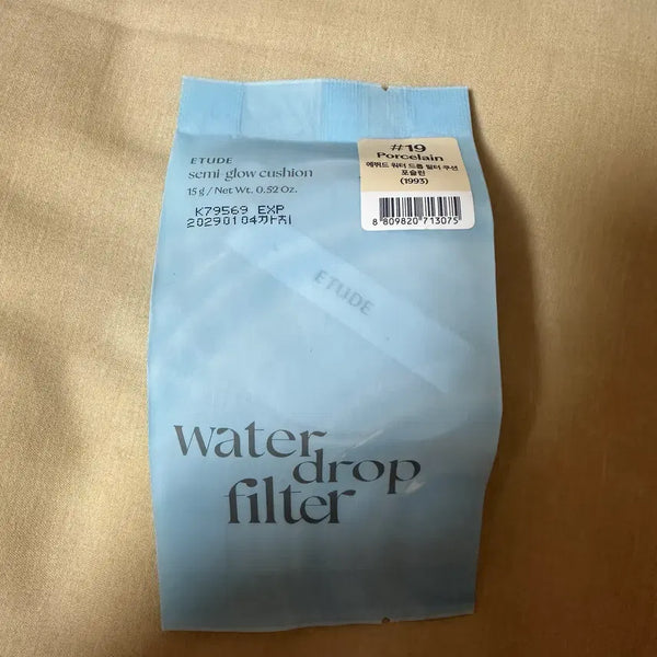 [BUNJANG] Etude Water Drop Filter Cushion Refill 19 Porcelain (Sealed) / [미개봉새상품] 에뛰드 워터드롭 필터쿠션 리 19 포슬린