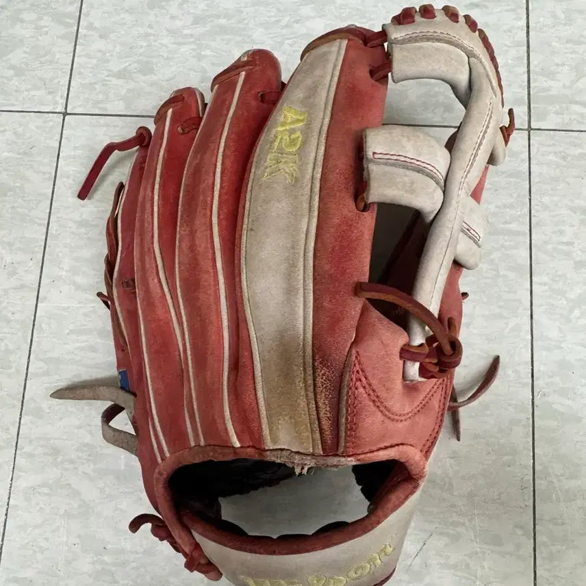 [BUNJANG] Wilson A2K Baseball Glove Red/Beige / 윌슨 A2K 야구 글러브 빨강/베이지