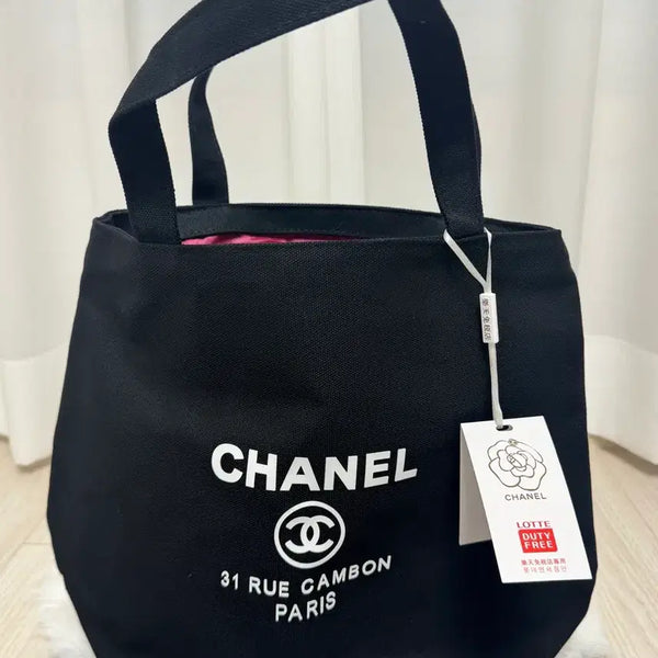 [BUNJANG] Canvas Tote Bag Black / 캔버스 토트백 블랙