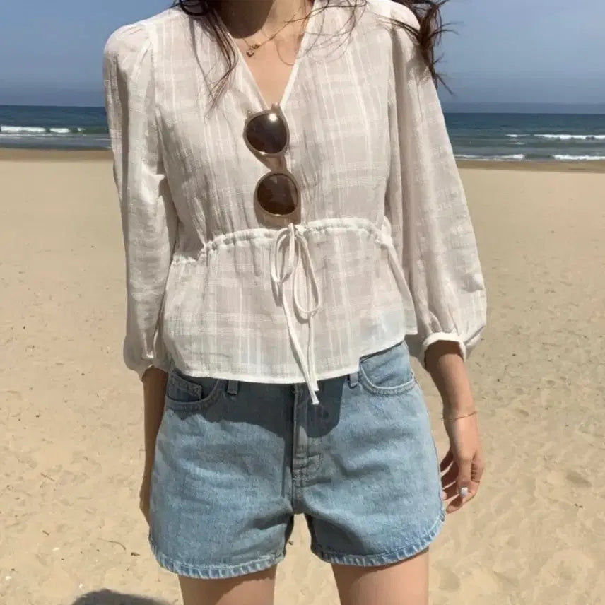 [BUNJANG] Weyder Sally Blouse / 웨어웨더 샐리 블라우스