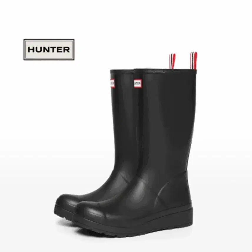 [BUNJANG] Hunter Women's Play Tall Rain Boots Black / 헌터 우먼스 플레이 톨 레인부츠