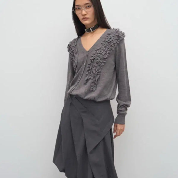[BUNJANG] Lcdctm Frill Cardigan / 엘씨디씨티엠 프릴가디건