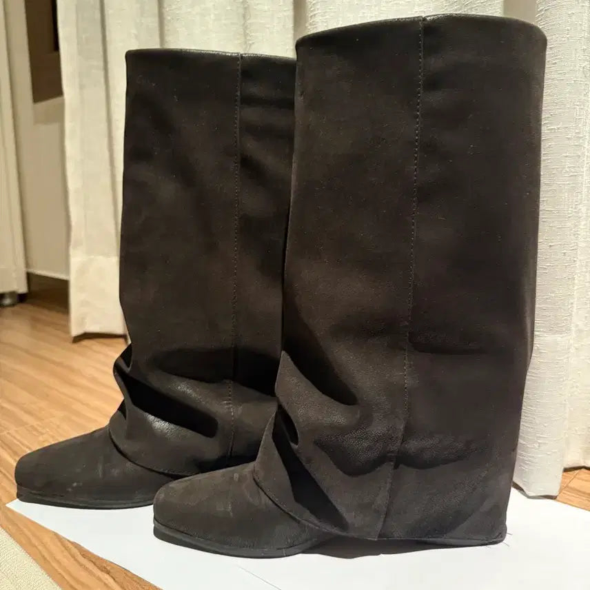 [BUNJANG] Suede Long Boots / 스웨이드 롱부츠