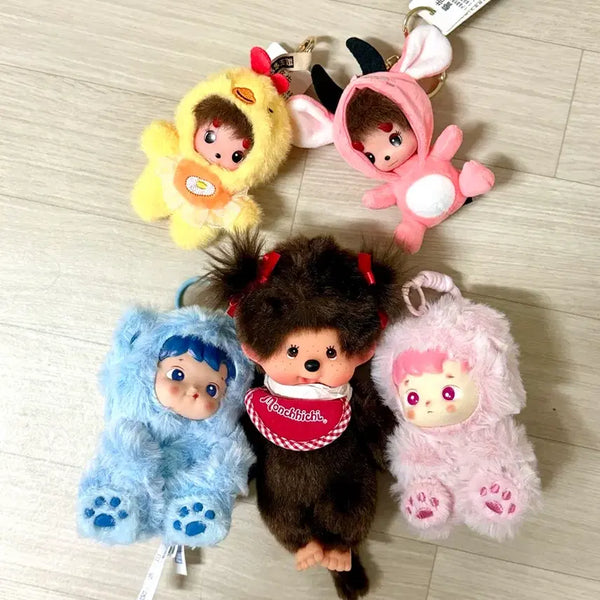 [BUNJANG] Monchhichi Hachipupupu Keyring Doll Set / monchichihachipupu하치푸푸몬치치 인형뽑기 열쇠가방고리키링인형 세트