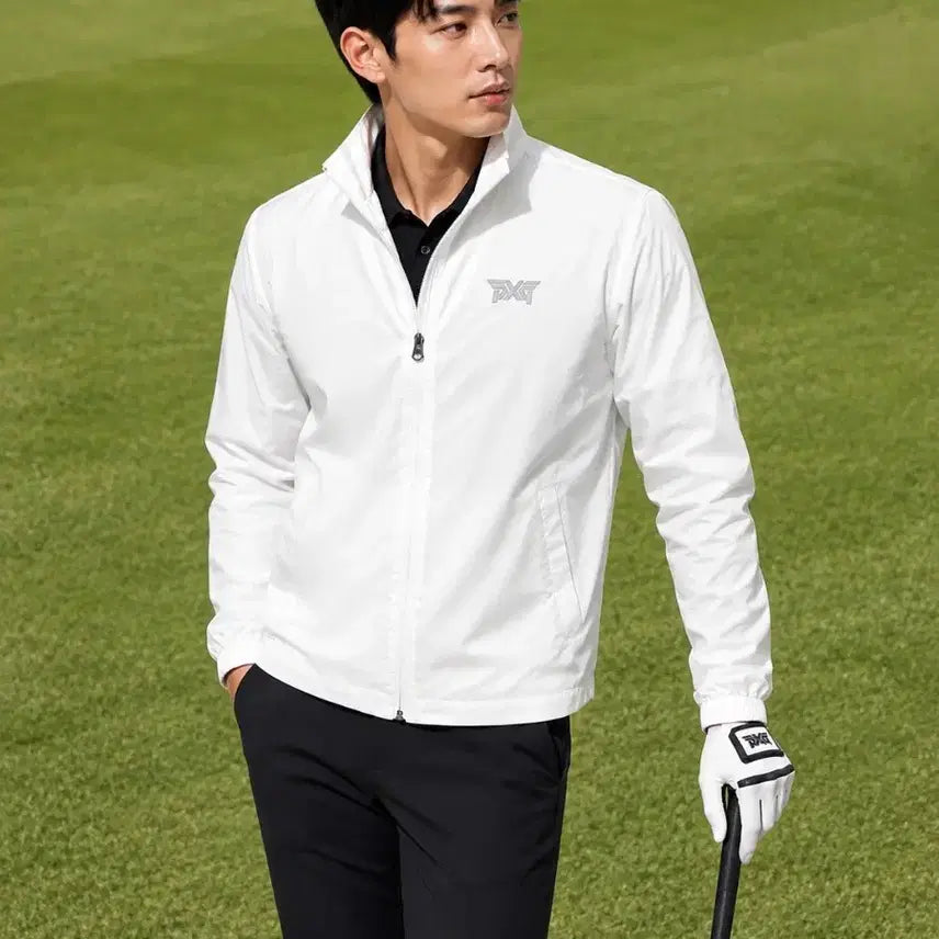[BUNJANG] P Woven Windbreaker Jacket / 골프 P 우븐 바람막이 새상품