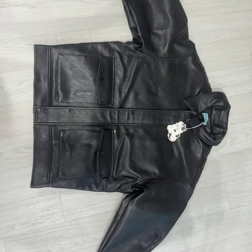 [BUNJANG] Faded Emerald Leather Jacket / 페일제이드 레더재킷