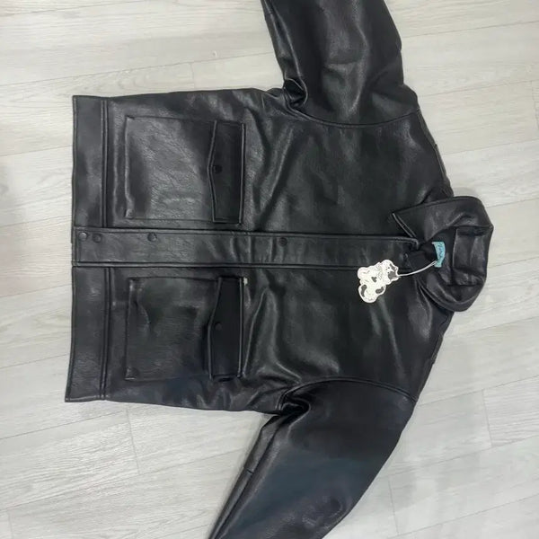 [BUNJANG] Faded Emerald Leather Jacket / 페일제이드 레더재킷