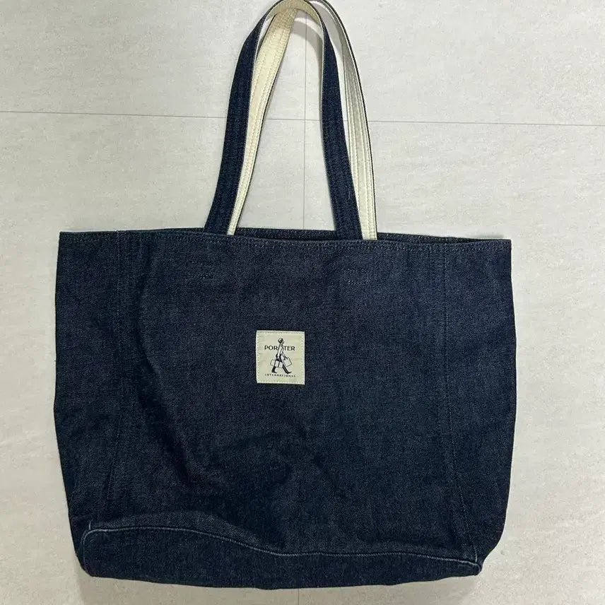 [BUNJANG] Porter International Denim Tote Bag / 포터 데님 토트백