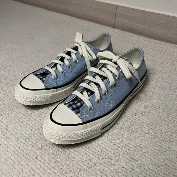 [BUNJANG] Converse Chuck 70 Blue Checkered Sneakers / 새상품 컨버스 척 70 블루