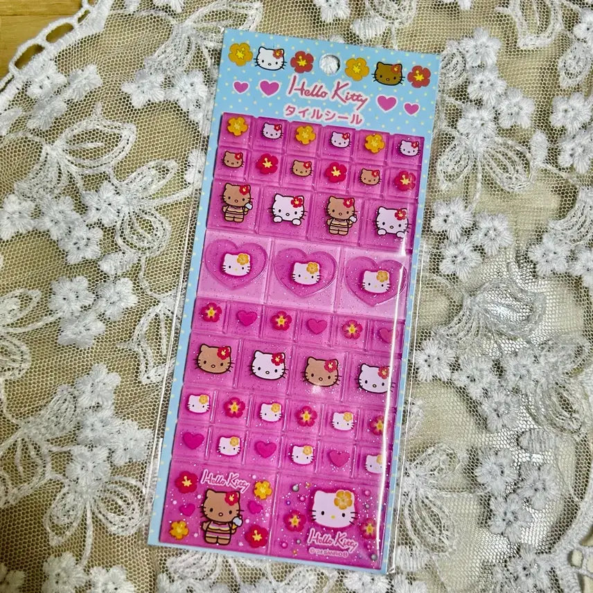 [BUNJANG] Sanrio Hello Kitty Tanning Kitty Tile Stickers / (마지막가격!!) 산리오 헬로키티 태닝키티 타일 스티커