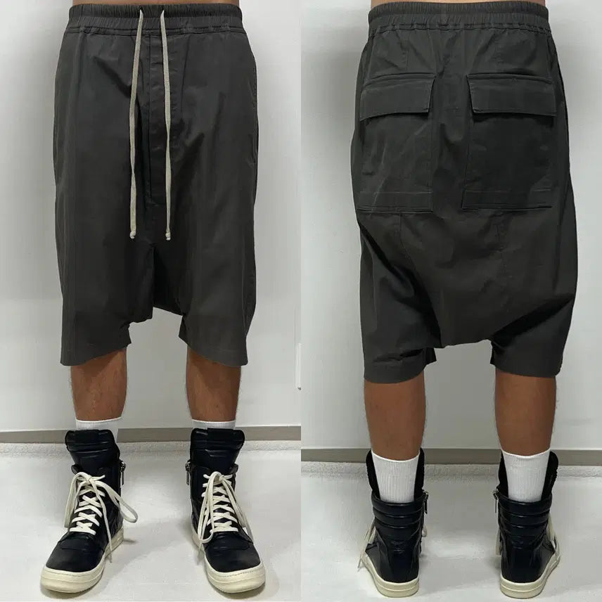 [BUNJANG] Rick Owens FOREVER Drawstring Pods Shorts Dark Dust / 릭오웬스 "FOREVER" 드로우스트링 포드 쇼츠 다크 더스트