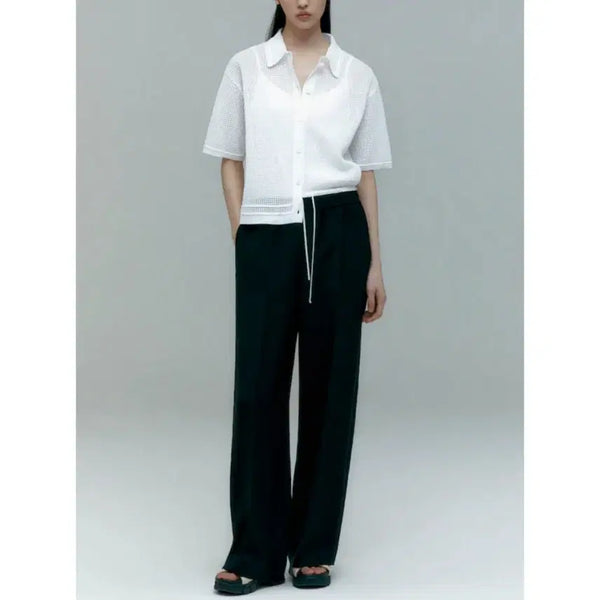 [BUNJANG] KUHO String Wide Pants / 구호 KUHO 24 스트링 와이드 팬츠