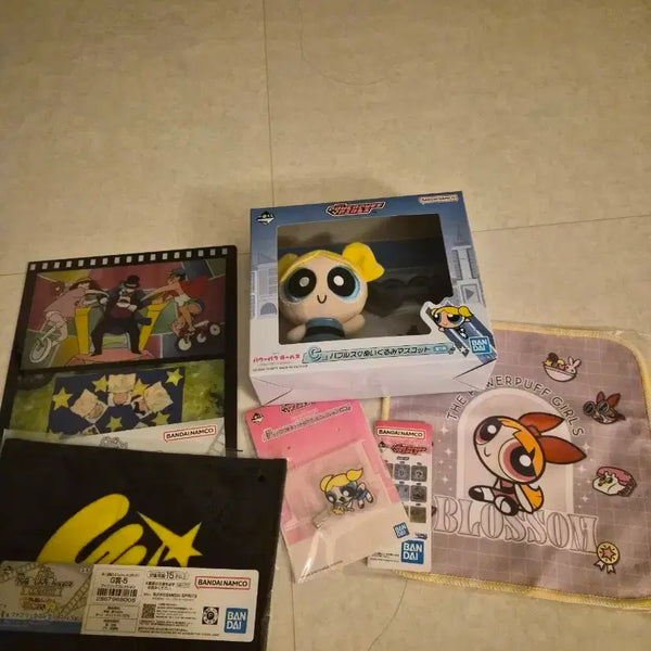 [BUNJANG] Powerpuff Girls Bubbles Plush Doll/Keychain/Pouch Set / 파워퍼프걸 버블 인형/키링/파우치 세트 짱구