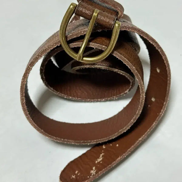 [BUNJANG] Vintage Brown Leather Belt / 빈티지 브라운 가죽 벨트 L사이즈