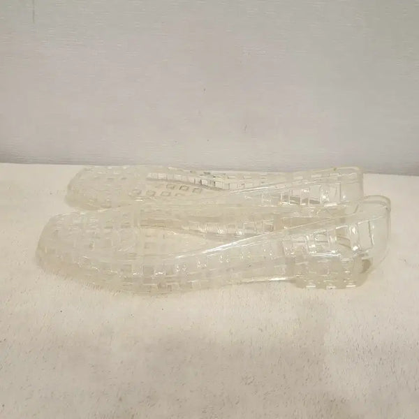 [BUNJANG] Clear Jelly Flat Shoes (Size 250-255) / 투명 젤리 플랫슈즈 250~255