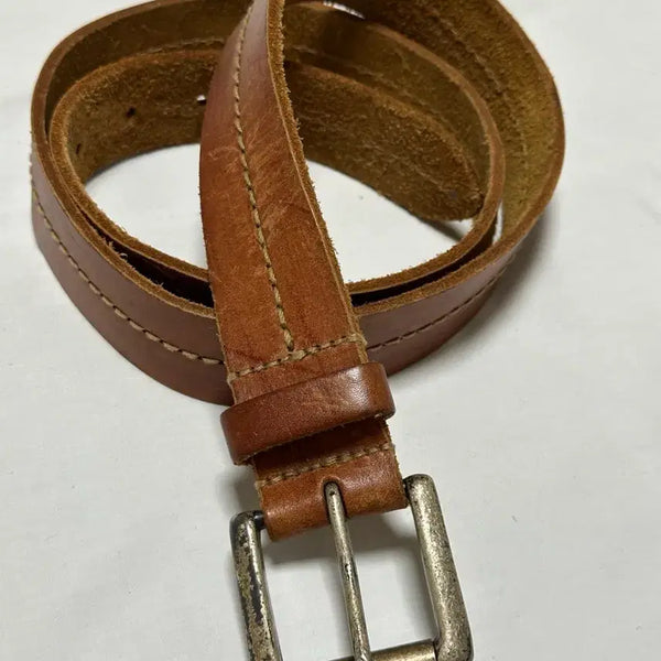 [BUNJANG] Handmade Full Grain Leather Belt Brown L / 수제 통가죽 벨트 브라운 L