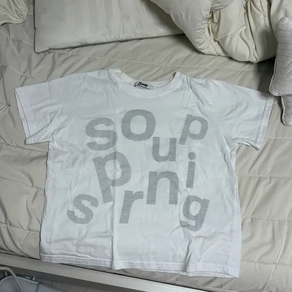 [BUNJANG] White Short Sleeve T-Shirt / 반팔.티셔츠 화이트