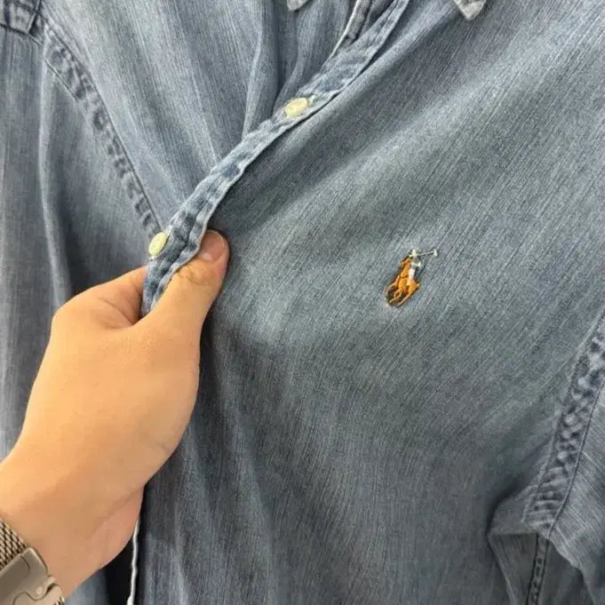 [BUNJANG] Polo Chambray Shirt / 폴로 샴브레이 셔츠