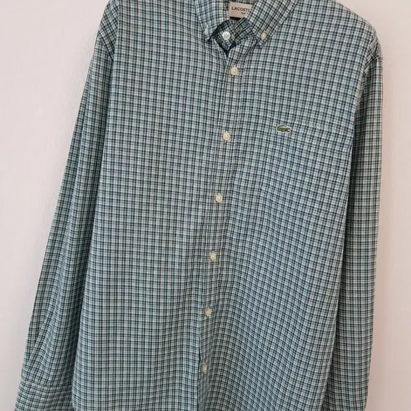 [BUNJANG] Lacoste Men's Check Shirt Size 40 / 라코스테 정품 남성체크셔츠