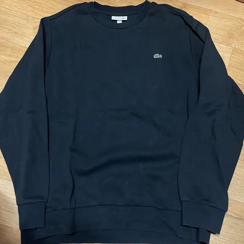 [BUNJANG] Lacoste Sweatshirt Black Size 110 (6) / 라코스테 맨투맨 블랙 110사이즈 (6사이즈) 백화점제품
