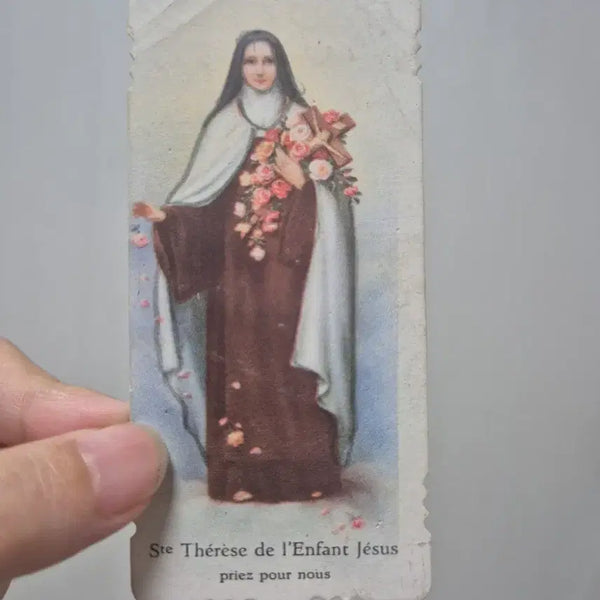 [BUNJANG] Antique Catholic Postcard - Saint Therese Illustration / 앤틱 빈티지 천주교 엽서 카드