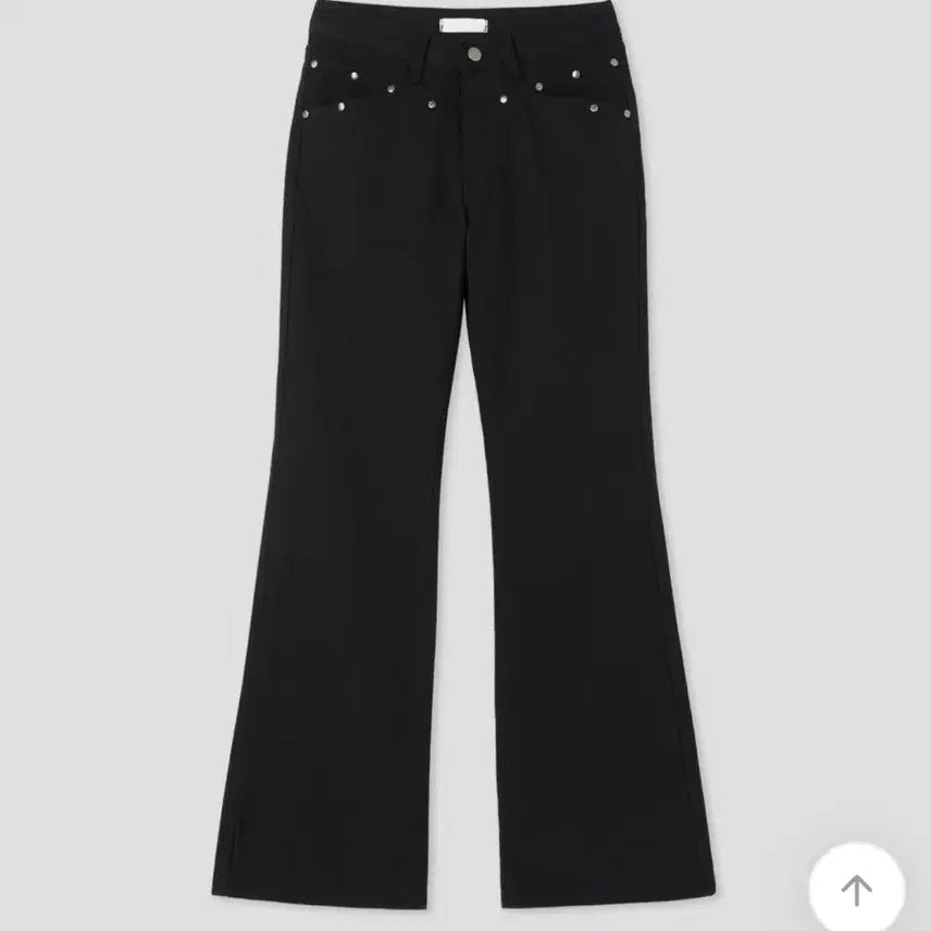 [BUNJANG] Black Low-Rise Bootcut Studded Denim Pants / 블랙 로우라이즈 부츠컷 스터드 데님팬츠