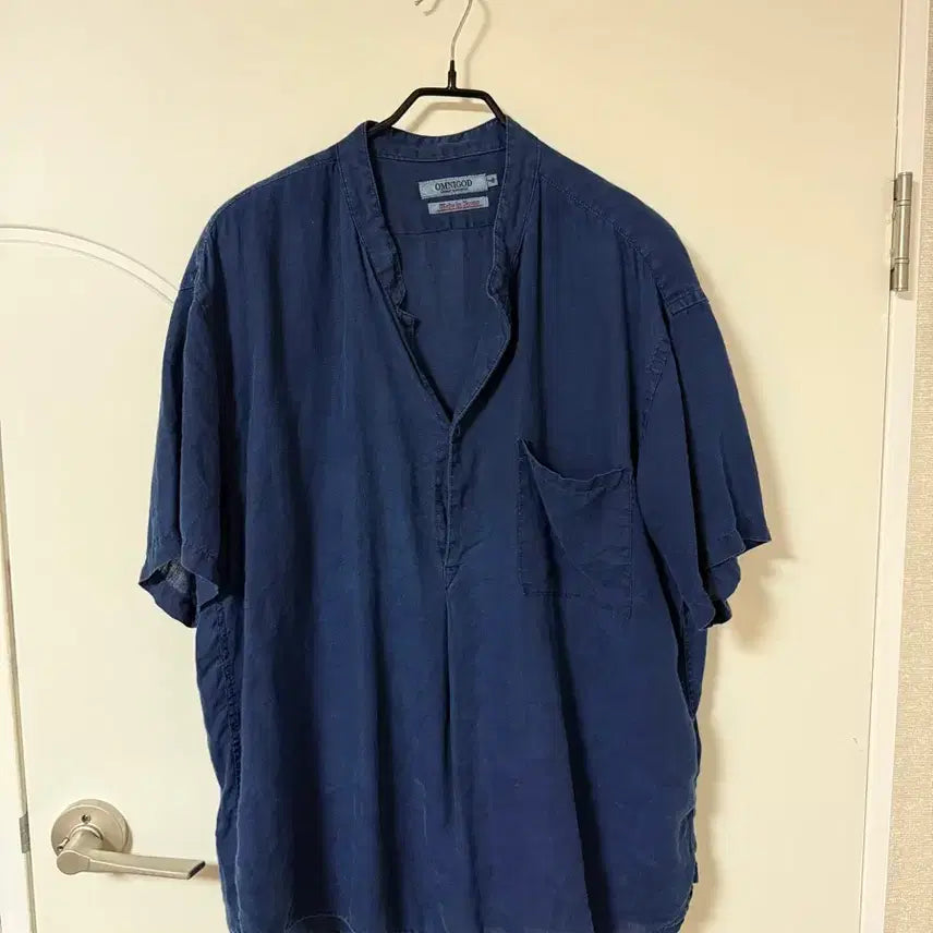 [BUNJANG] Omni God Indigo Linen Shirt / 옴니갓 인디고 린넨 셔츠