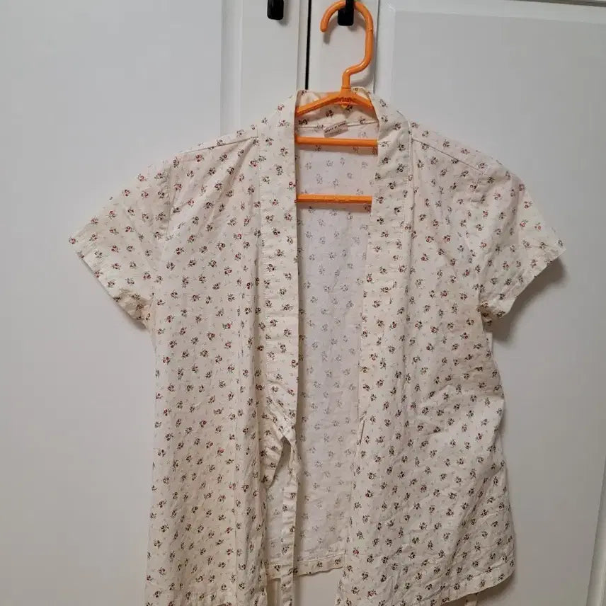 [BUNJANG] Floral Pattern Linen Jeogori (Length 55cm) / 꽃무늬4 생활한복 저고리 (기장 55cm)
