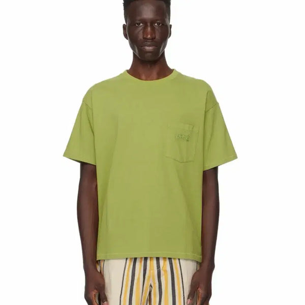 [BUNJANG] BODE Green Logo Short Sleeve T-Shirt / BODE 보디 그린 로고 포켓 반팔 티셔츠 L