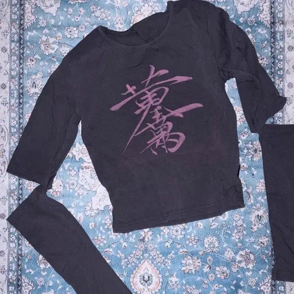 [BUNJANG] Slit Detail Long Sleeve Top / 트임 롱슬리브